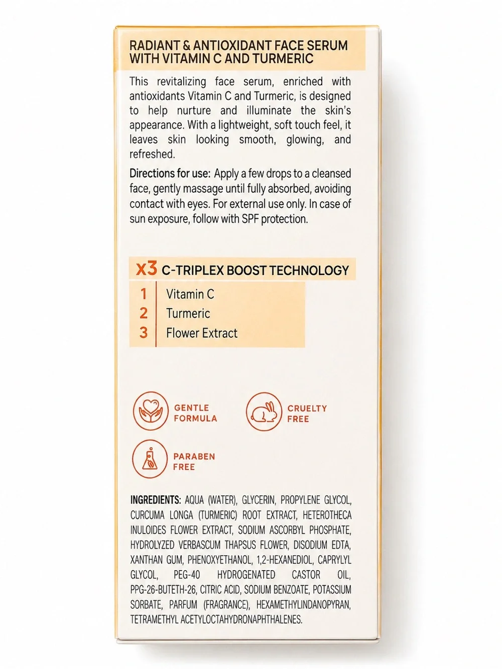 X3 Vitamin C and Turmeric Radiant Face Serum - Gold